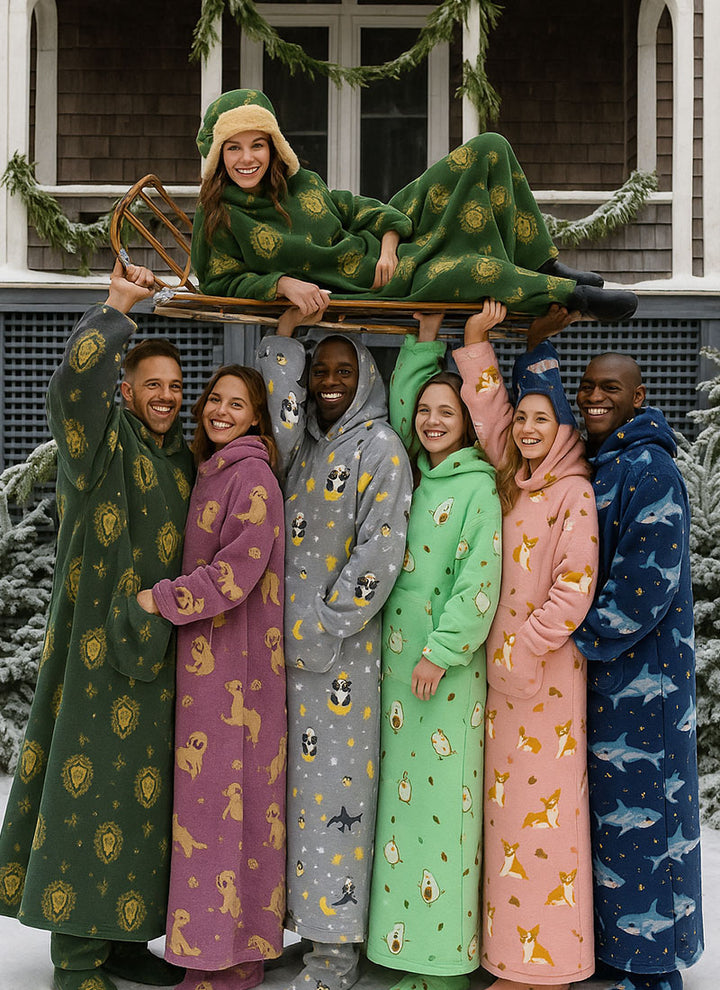 Family Christmas Pajamas——Wearable blanket
