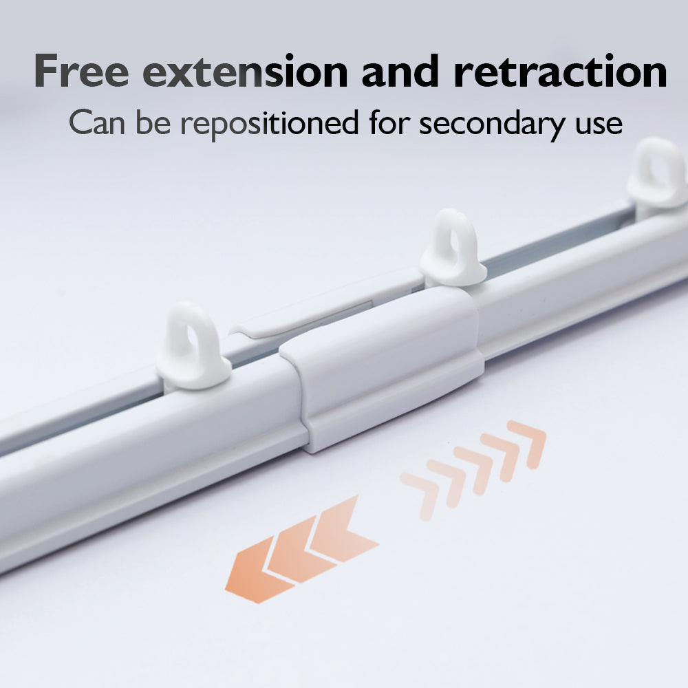 Snake-Shaped Telescopic Curtain Track – Slim, Flexible & Reusable | Easy to Hide, No Drilling, Perfect for Any Window Setup!