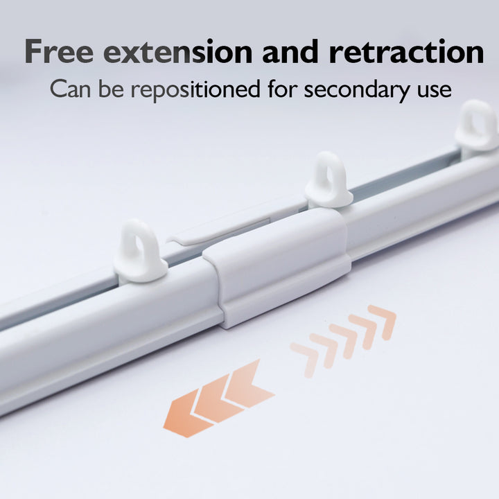 Snake-Shaped Telescopic Curtain Track – Slim, Flexible & Reusable | Easy to Hide, No Drilling, Perfect for Any Window Setup!