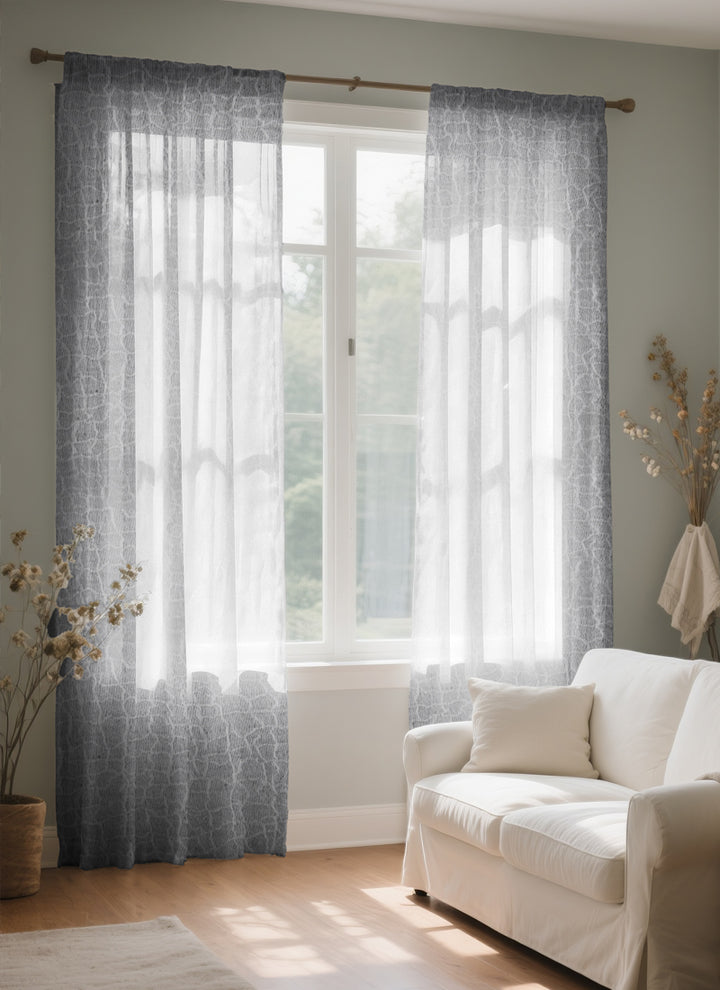 Whispering Ink Blossom Curtains: Elegant Tranquility in Abyssal Serenity