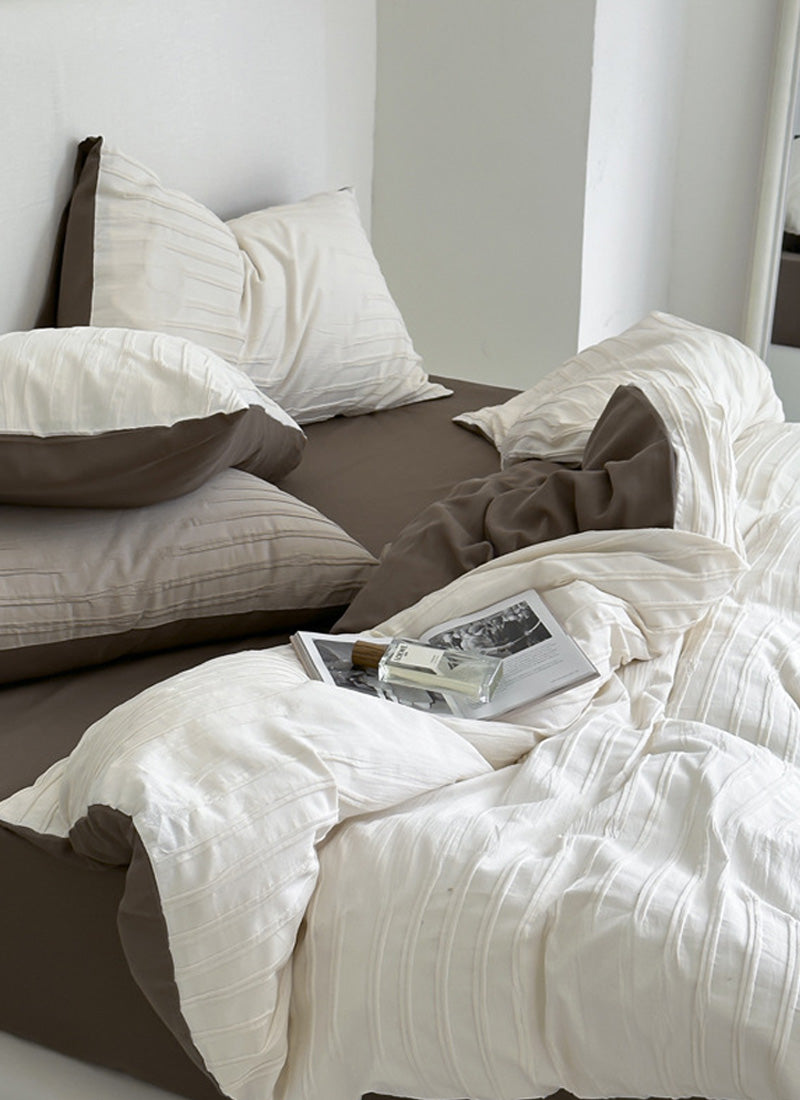 Summer - Ready A - Class 100% Cotton Jacquard & Waffle Weave Bedding Set