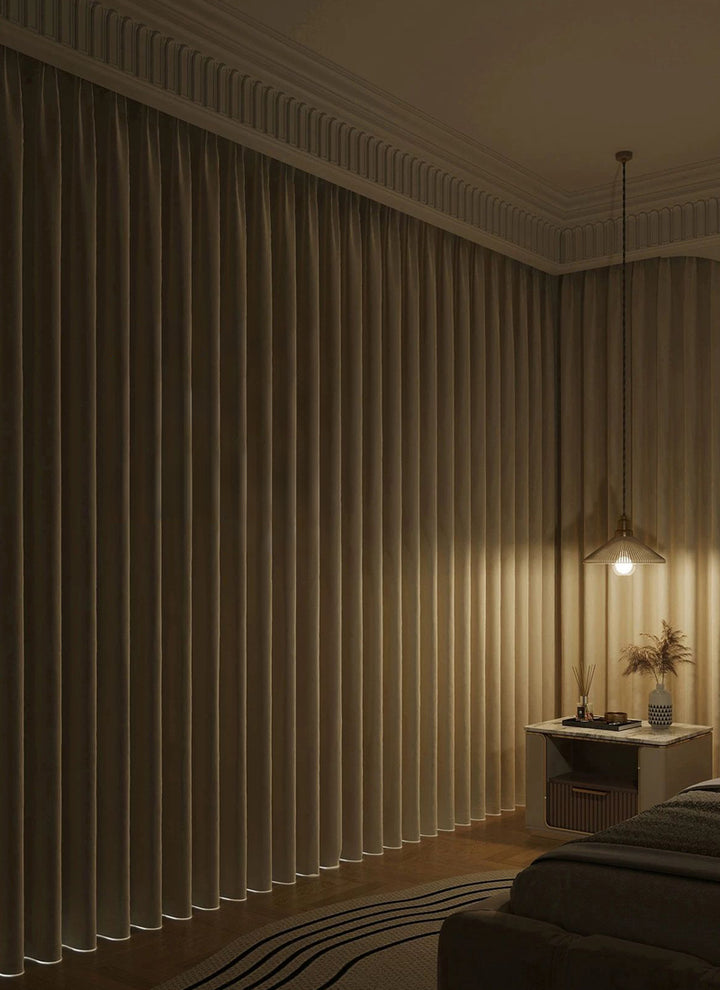 European Advanced Silk With Bright Texture Curtain