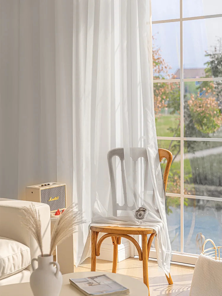 Dreamy Sheer Curtains Woven With Golden Thread
