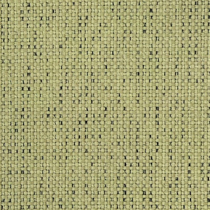 Close-up of textured light green woven curtain fabric, ideal for blackout or thermal use.