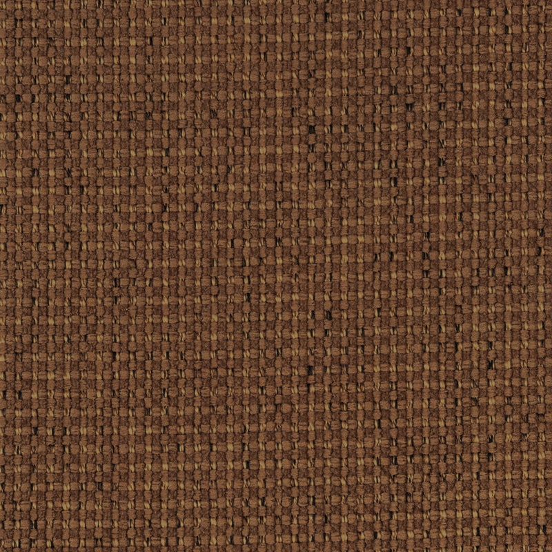 Close-up of brown textured curtain fabric, woven with a grid pattern, ideal for home decor.