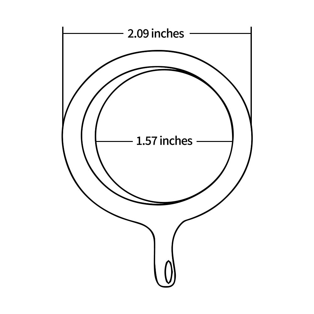 1.57-Inch Inner Diameter Perforated Thickened Silent Curtain Ring (Pack of 30)