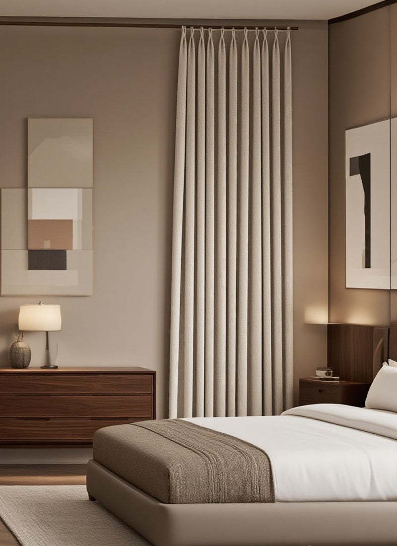 100% Linen Blackout Curtains for Bedroom , Rod Pocket/Hooks Living Room Drapes, Thermal Insulated Grey Blackout Curtains 2 Panels Set