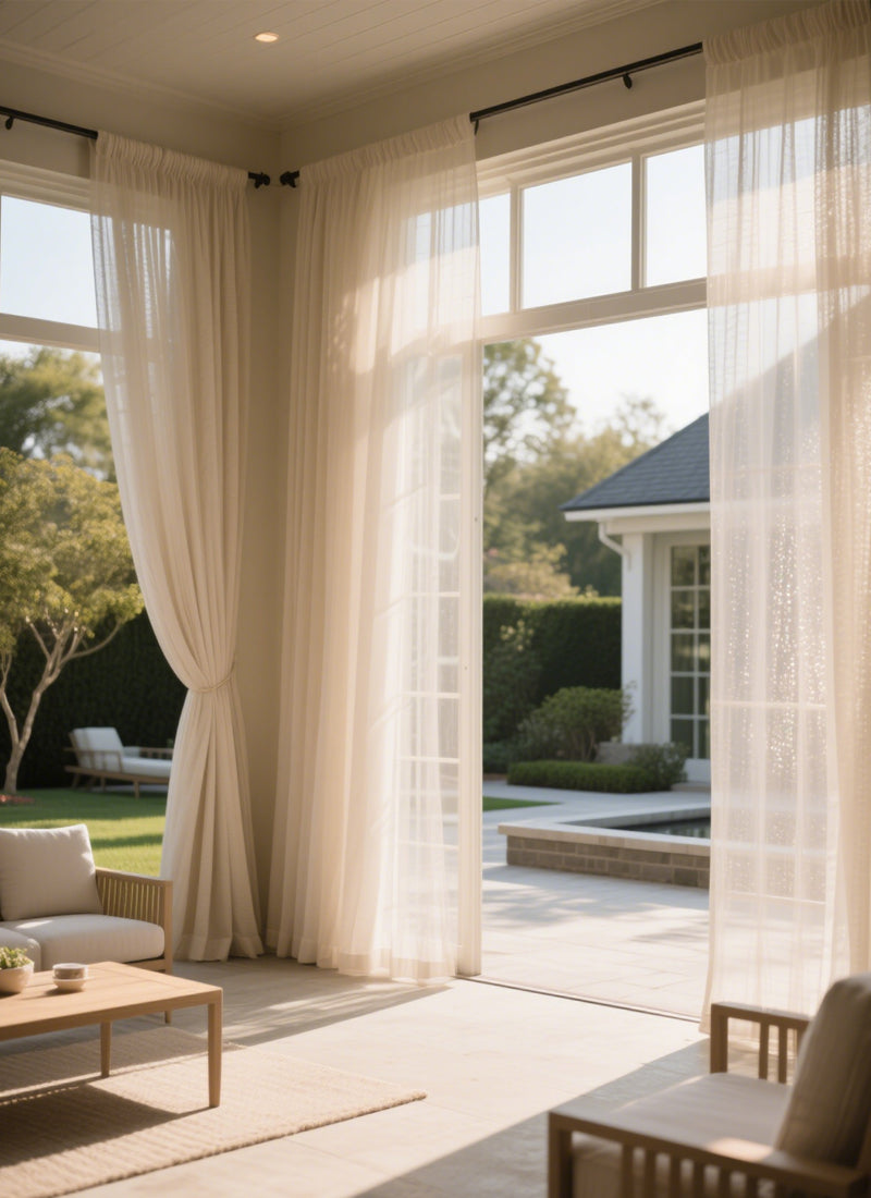 Dreamy Sheer Curtains Woven With Golden Thread