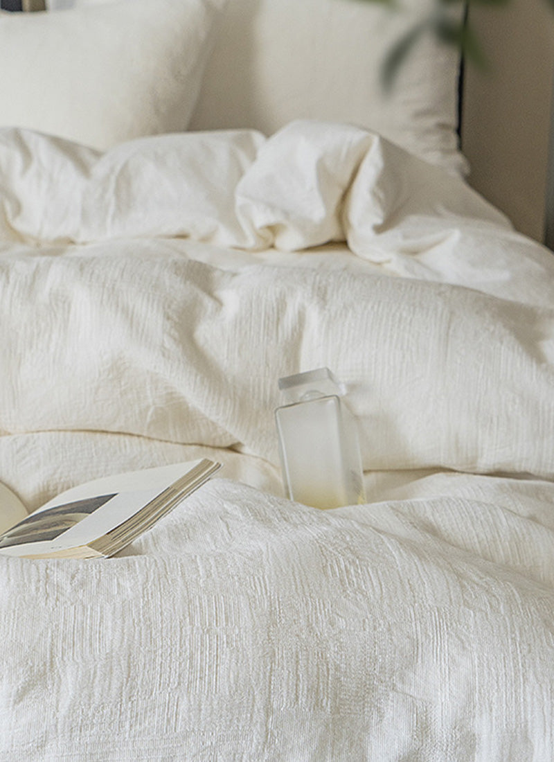Luxury Organic Cloud-Weave Cotton Bed Set for Sensitive Skin，BareSkin-Friendly