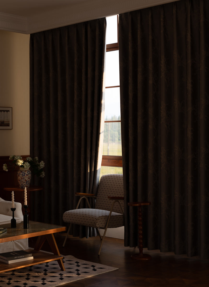 Luxury Jacquard Weave Elegance Window Drapes