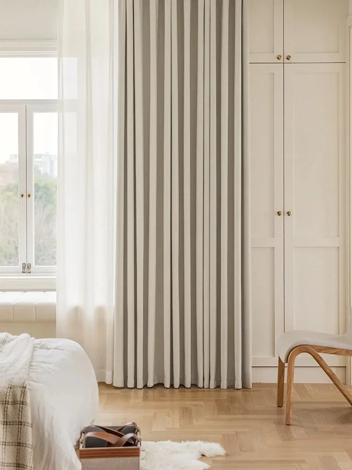 Modern Minimalist Suit Material Double-sided Cotton Dnd linen Curtains