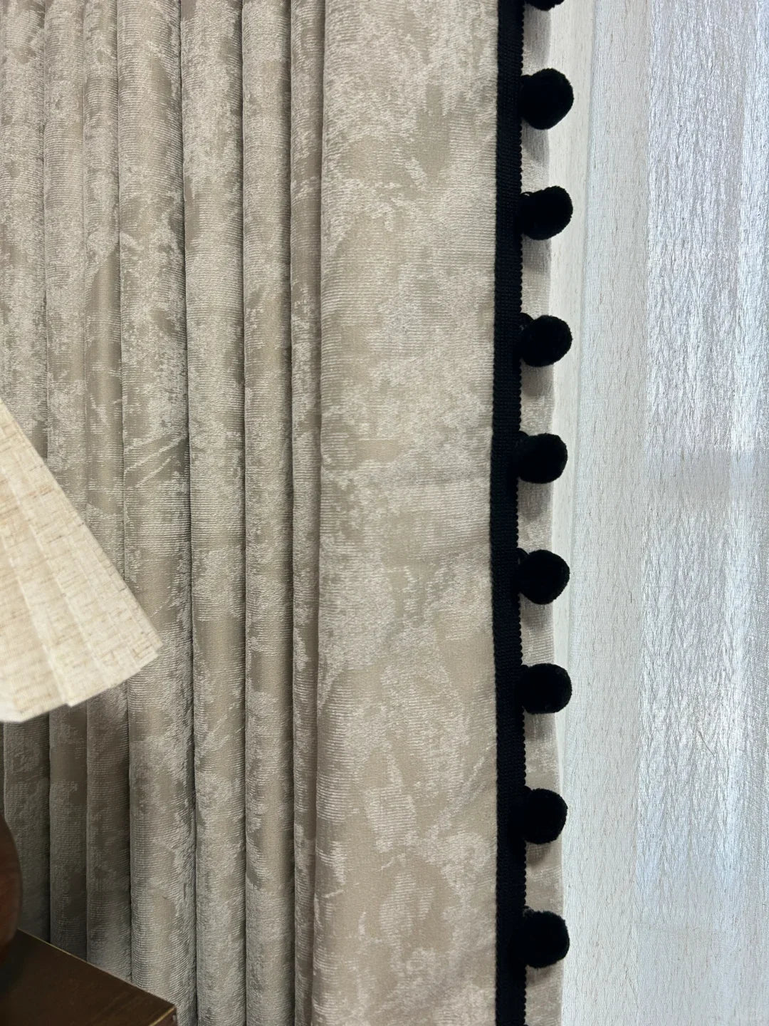 French Retro Chenille Blackout Curtains-2024 Fashion Downton Abbey Lace Fabric