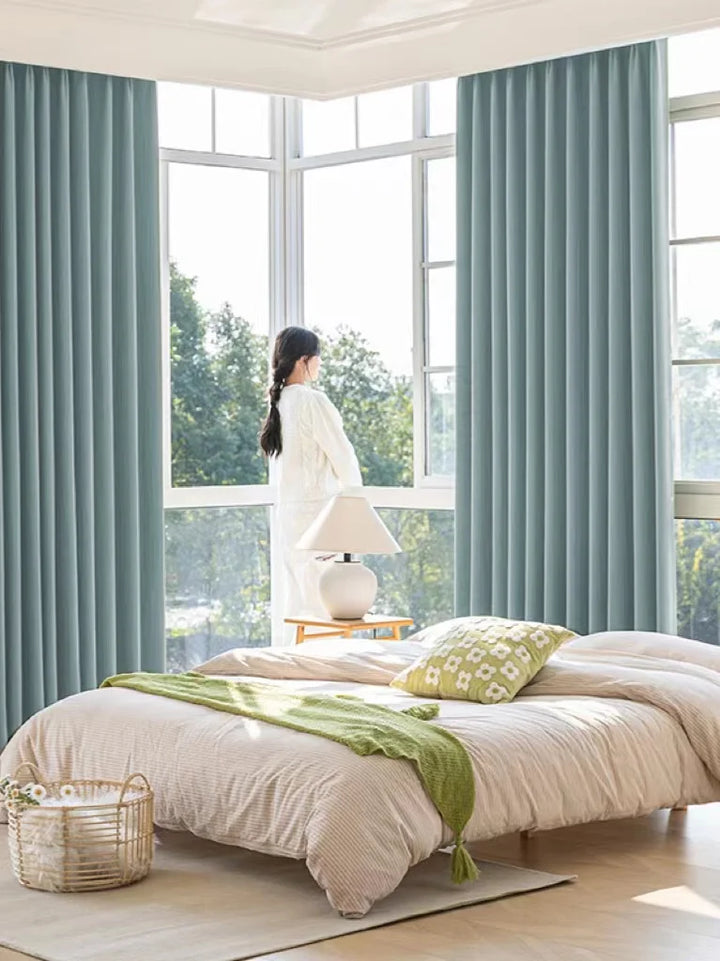 3D Vertical Stripe Texture Chenille Curtains