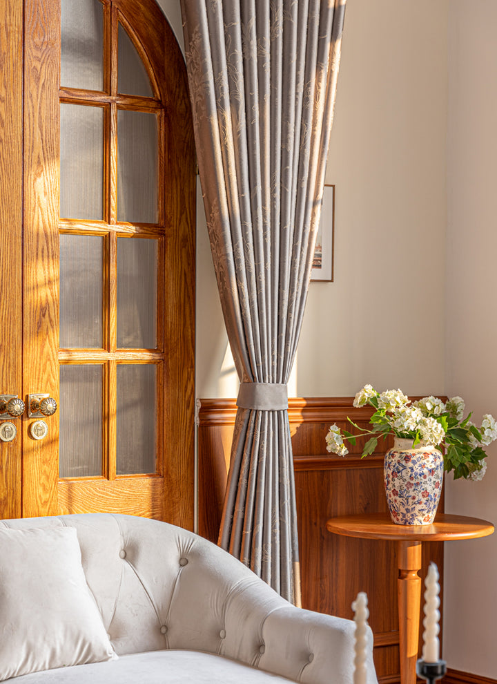 Luxury Jacquard Weave Elegance Window Drapes