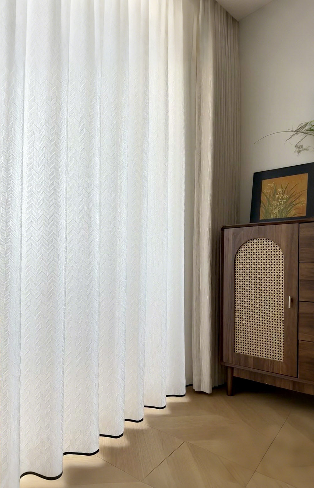 ‌Luxury  Jacquard Curtain with Privacy Weave