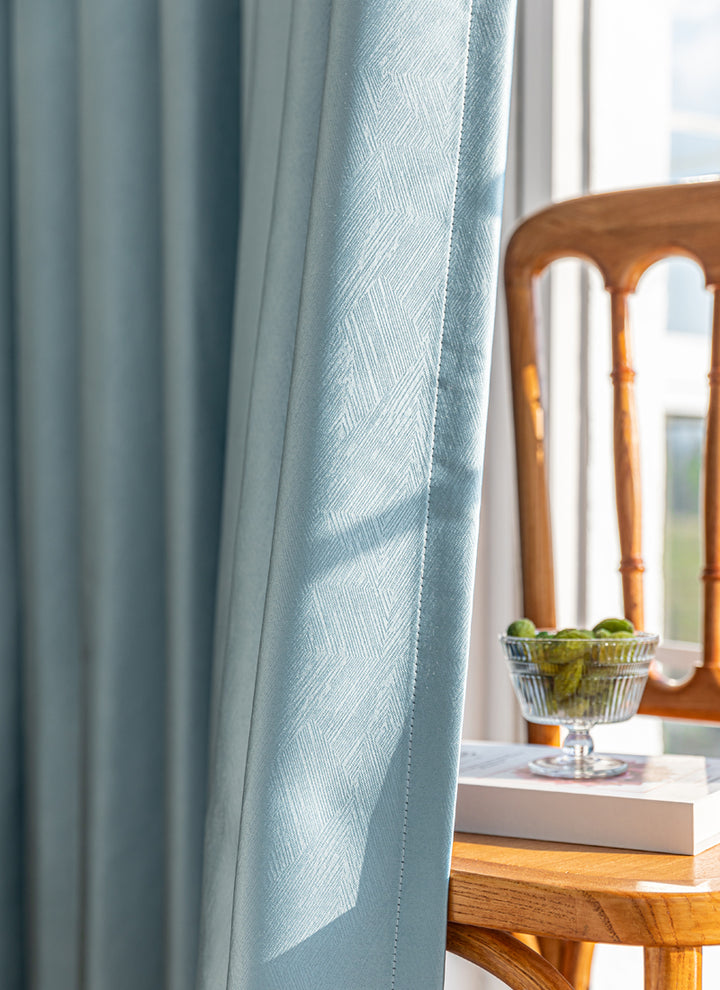 ‌Elegant Serenity Blackout Curtains in Chenille & Yang Jin Duan