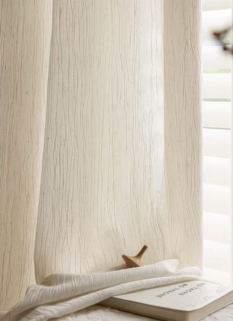 Linen Embroidered  Vertical Blinds - A Serene Blend of Nature and Artistry