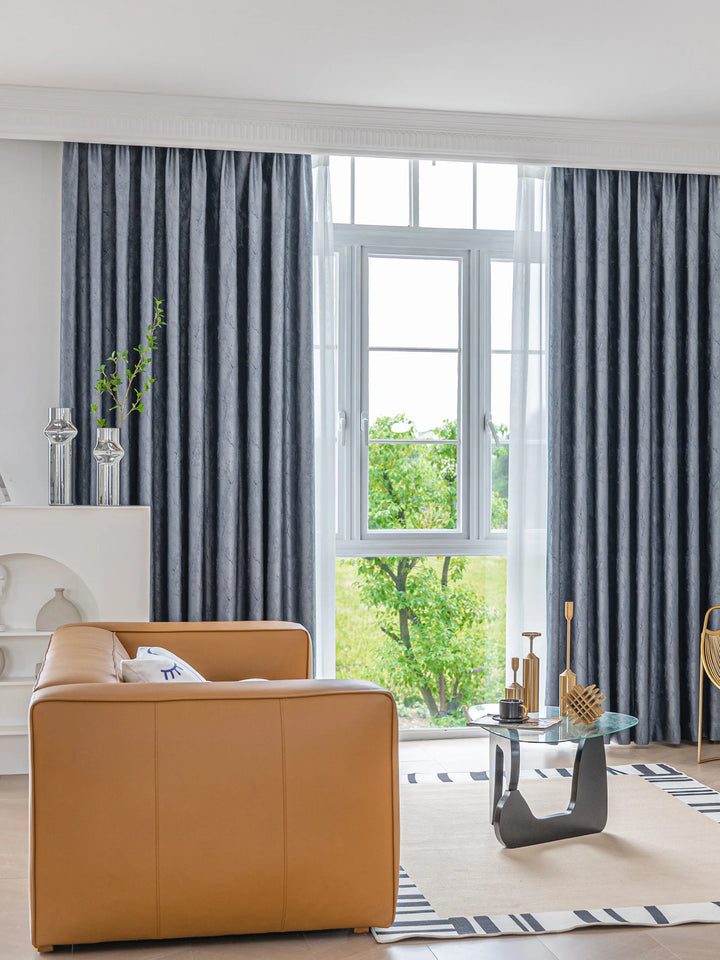 European Advanced Silk With Bright Texture Curtain