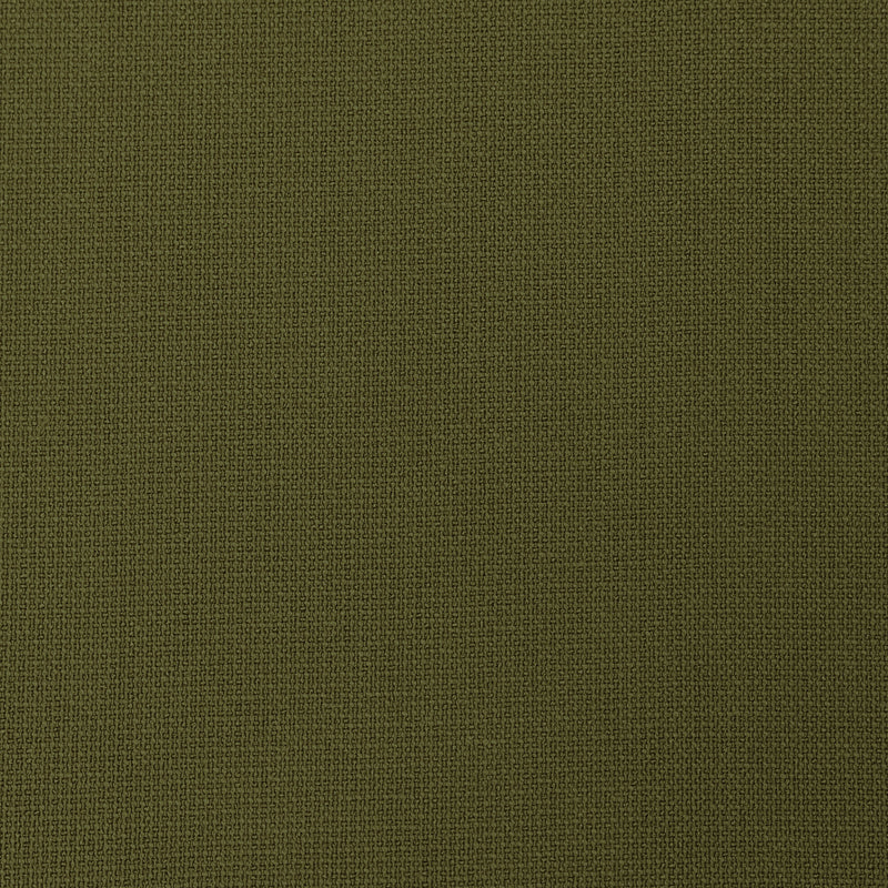 Olive green blackout curtain fabric with textured weave pattern, thermal material sample