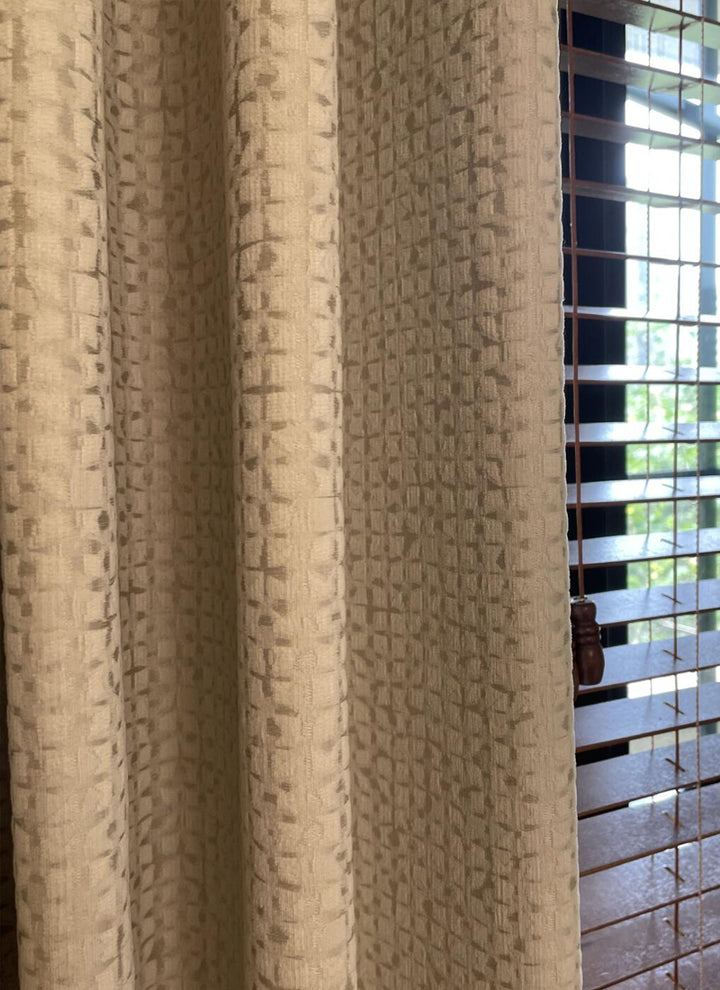 ‌Coastal Waffle Chenille Curtains – Rose Coast Inspired, Soft & Modern