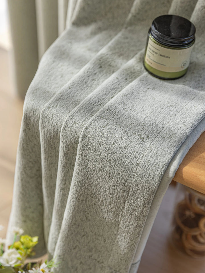 French Starry Three-dimensional Jacquard Curtains With A Thick Velvet Texture