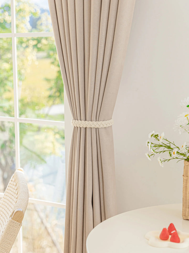 Nordic Wind High Quality Fine Flash Ripple Curved Curtains