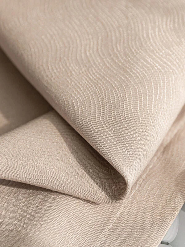 Nordic Wind High Quality Fine Flash Ripple Curved Curtains