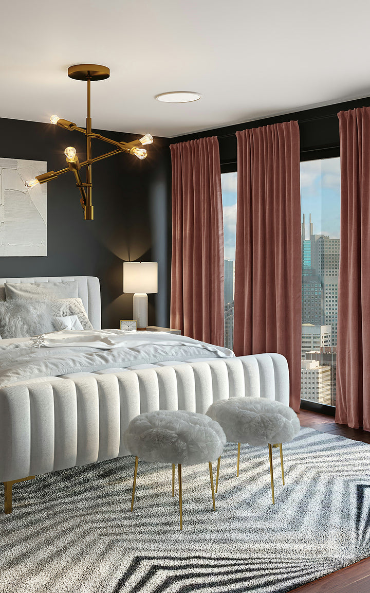 Romantic Fireworks Jacquard Chenille Curtains
