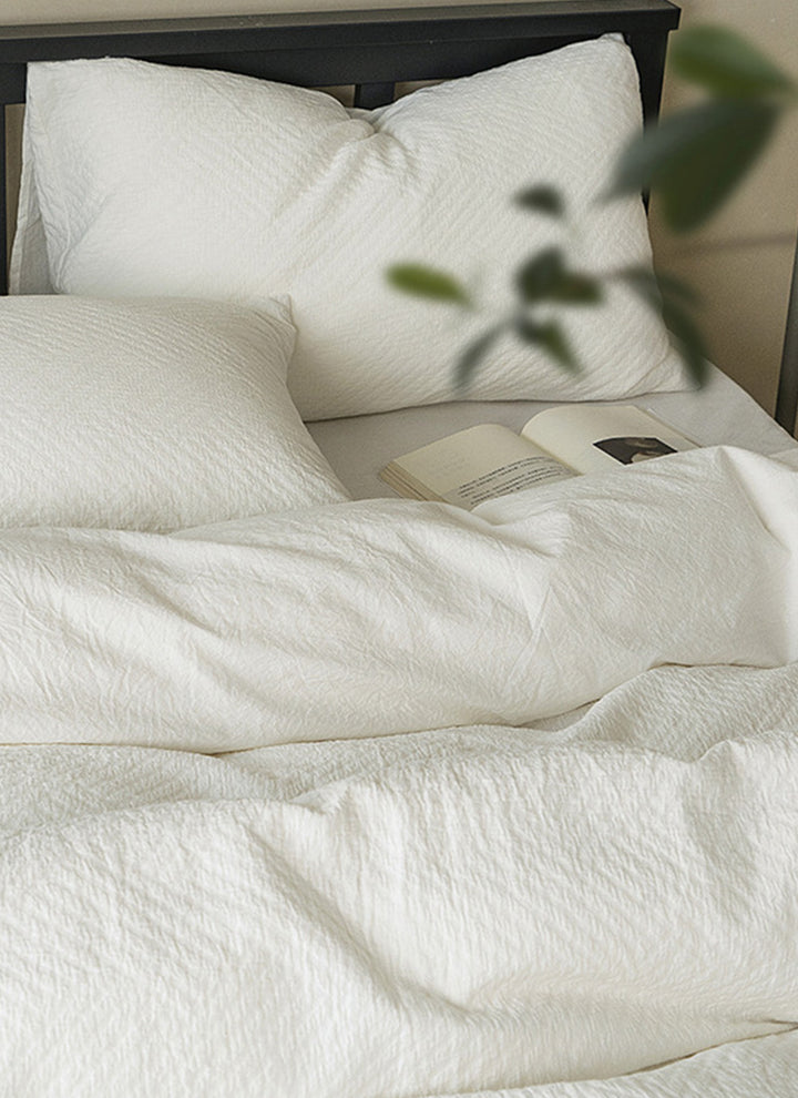 Luxury Organic Cloud-Weave Cotton Bed Set for Sensitive Skin，BareSkin-Friendly