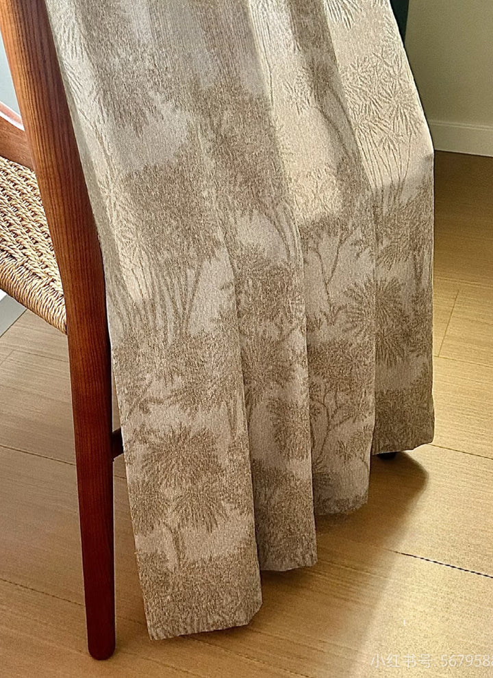 ‌Rustic Linen Sheers with Earthy Elegance