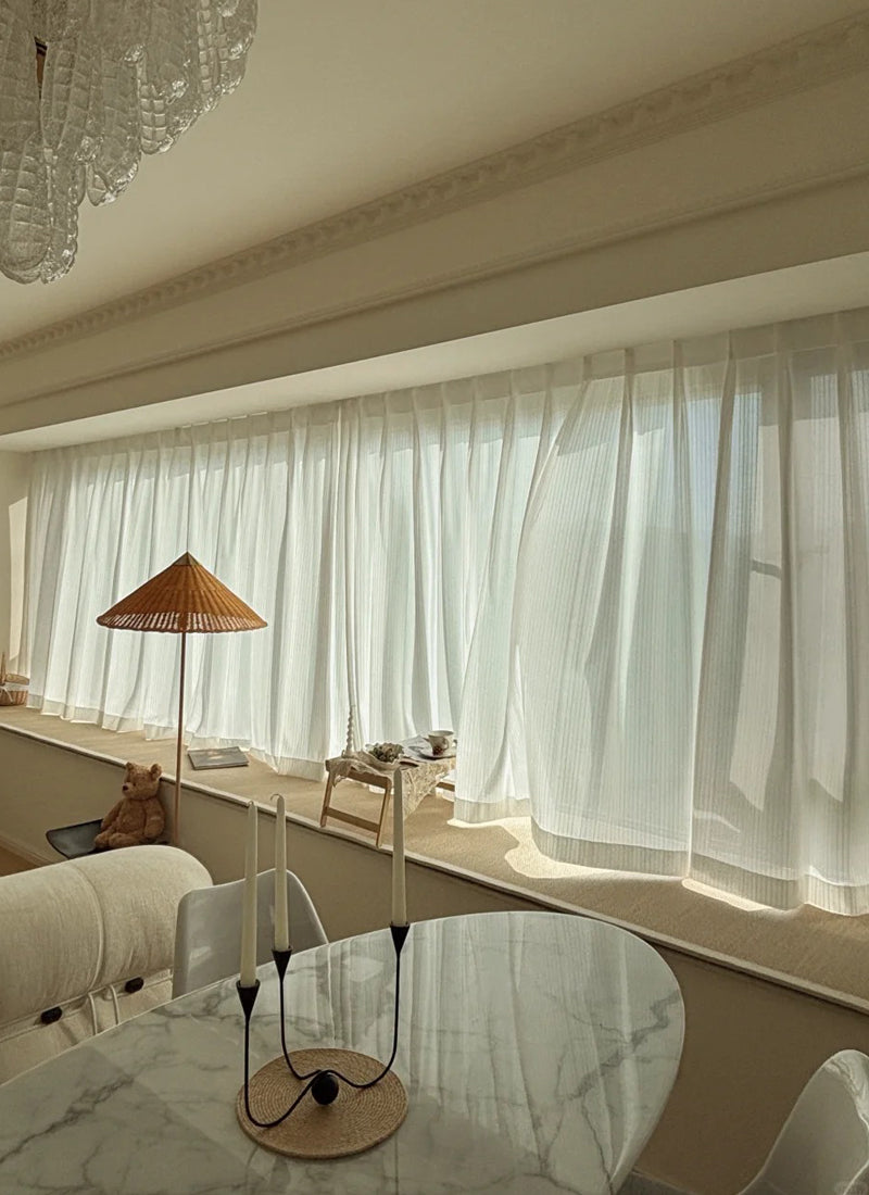 ‌Rustic Snowfleece Drapes: Nature's Cozy Embrace