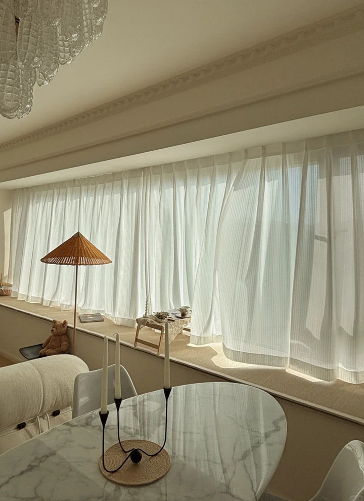 ‌Rustic Snowfleece Drapes: Nature's Cozy Embrace