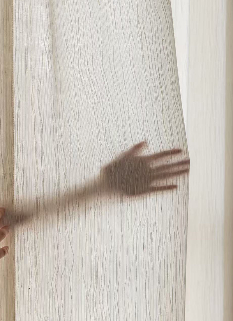 Linen Embroidered  Vertical Blinds - A Serene Blend of Nature and Artistry
