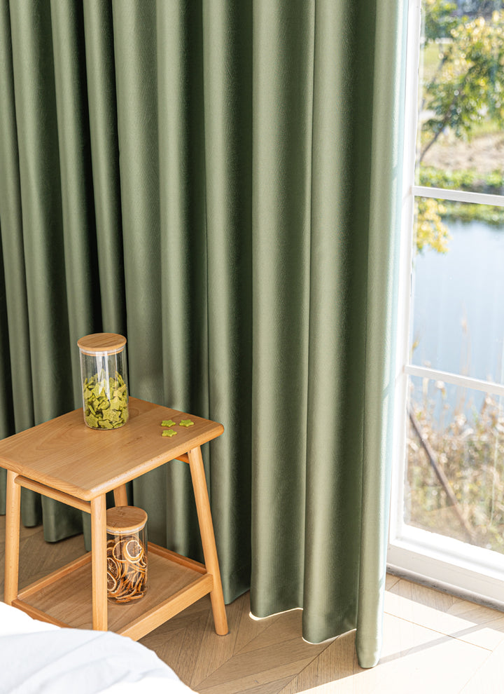 ‌Elegant Serenity Blackout Curtains in Chenille & Yang Jin Duan