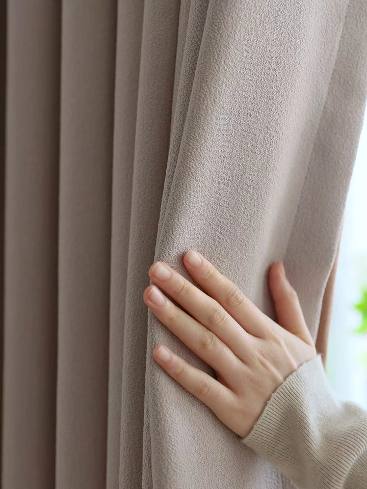 Warm And Romantic High Quality Texture Gold Cotton Chenille Curtains