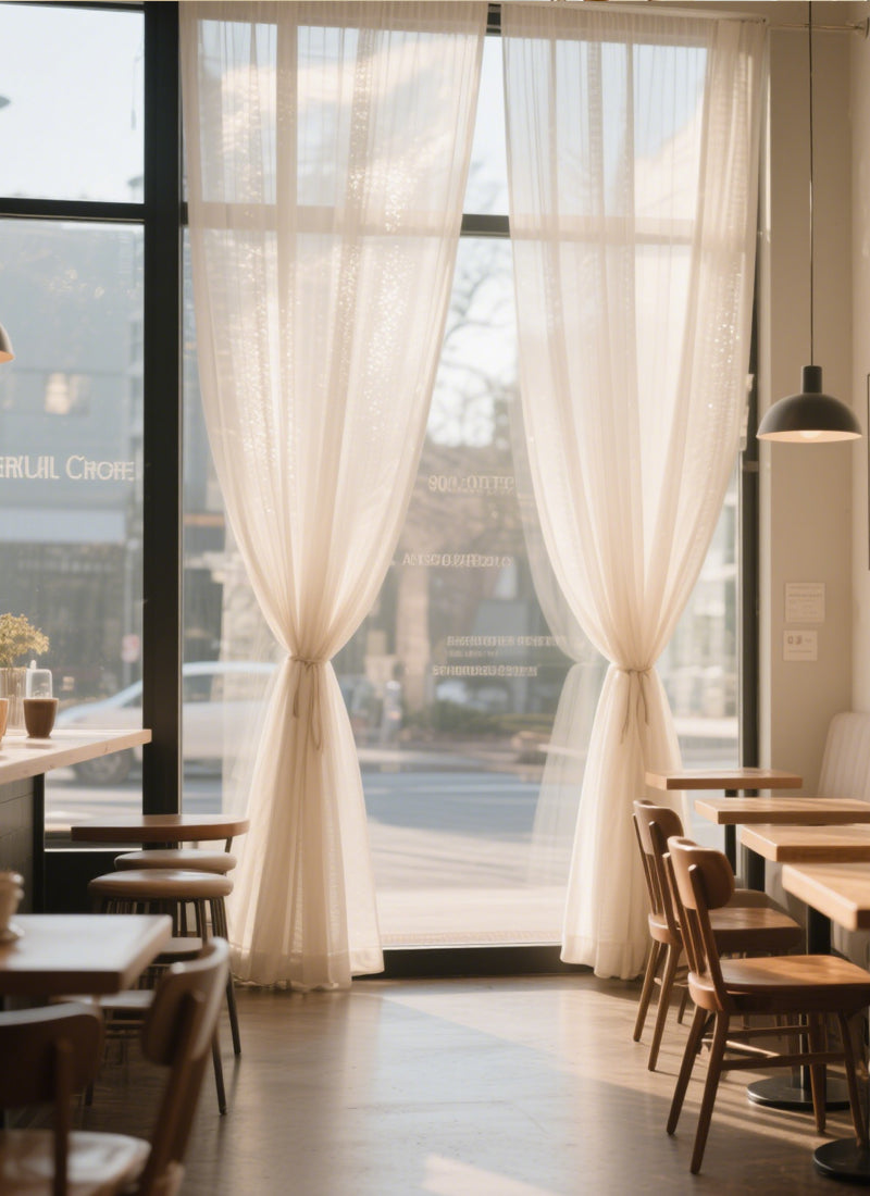 Dreamy Sheer Curtains Woven With Golden Thread