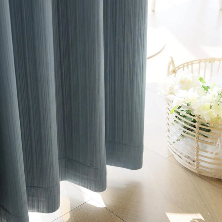 3D Vertical Stripe Texture Chenille Curtains