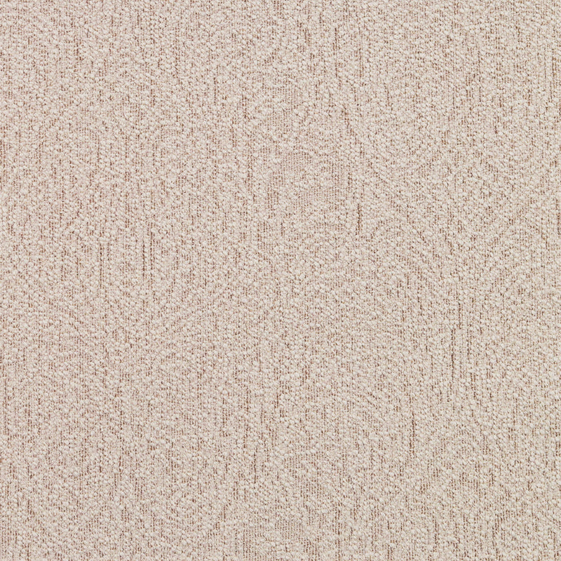 Textured beige blackout curtain fabric with subtle leaf pattern, close-up view