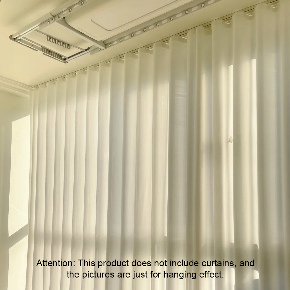 Snake-Shaped Telescopic Curtain Track – Slim, Flexible & Reusable
