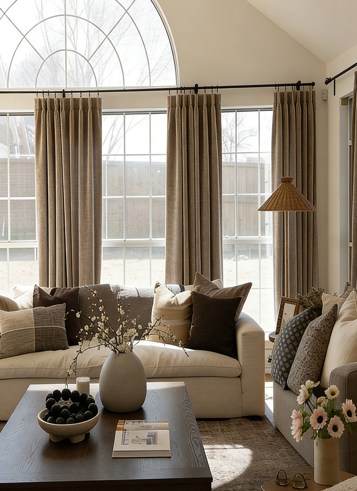 Chenille Textured Blackout Curtains for Bedroom