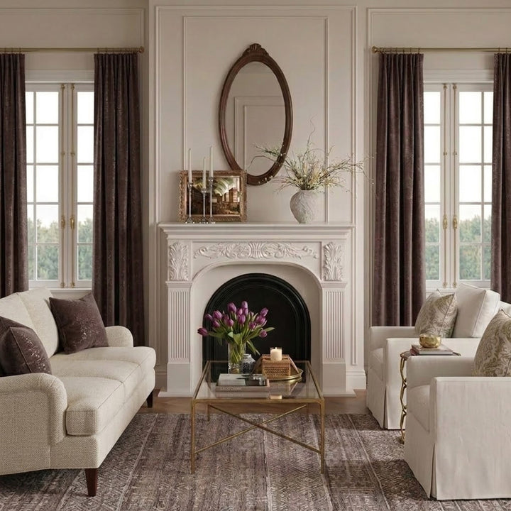 Luxury Shimmering Gold Velvet Curtains