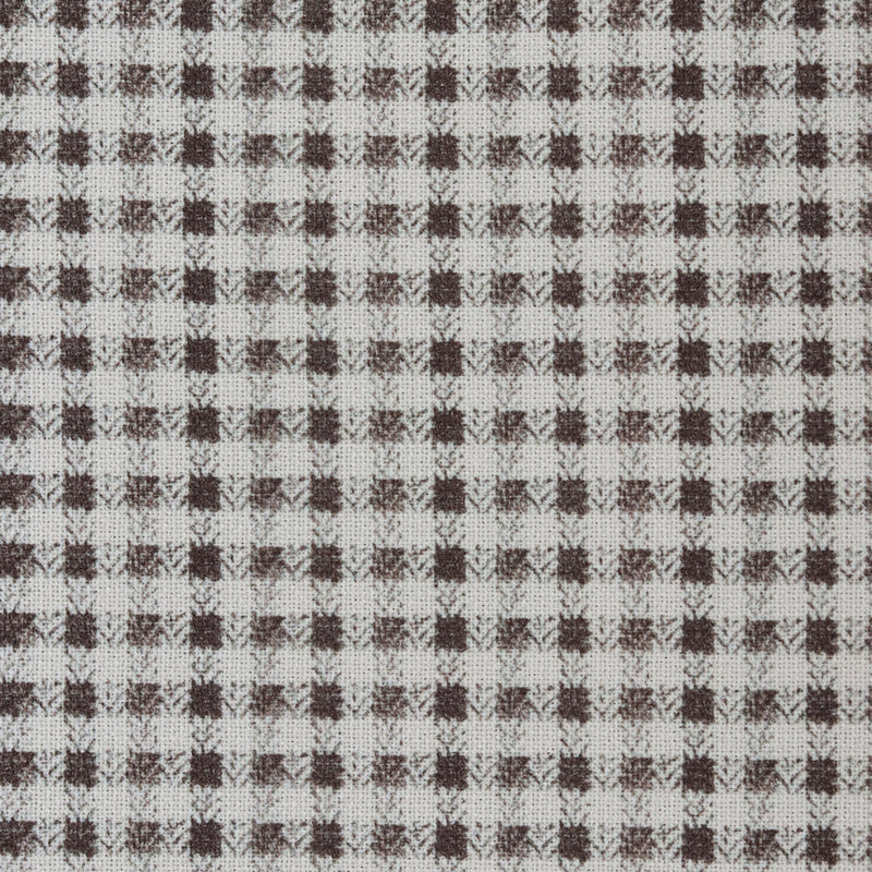 Brown and white plaid blackout curtain fabric with thermal insulation texture