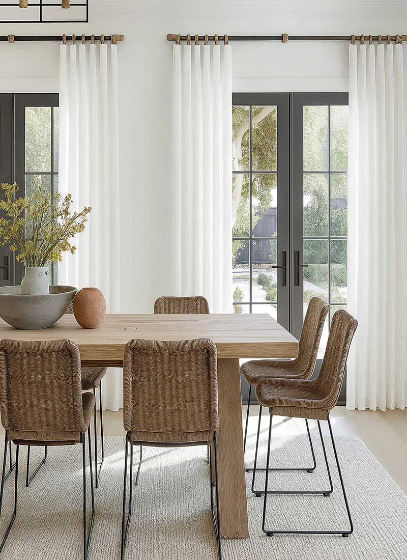 Elegant Crown Delicate High-Precision Embroidery Sheer Curtains