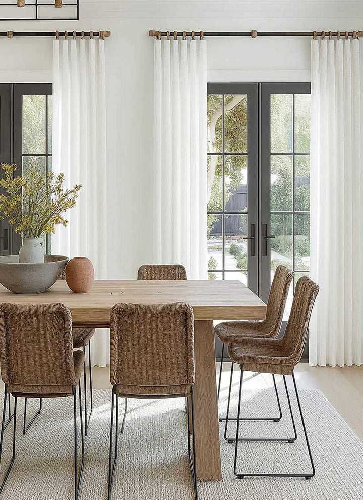 Elegant Crown Delicate High-Precision Embroidery Sheer Curtains