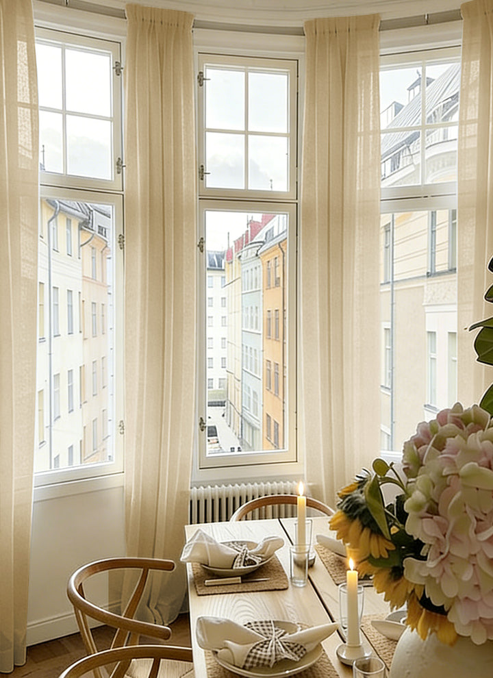 Dreamy Boho Sheer Drapes Sheer Curtains for Living Room