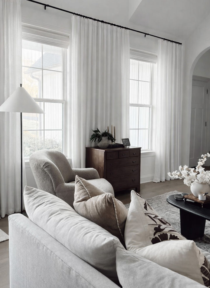 Elegant Crown Delicate High-Precision Embroidery Sheer Curtains