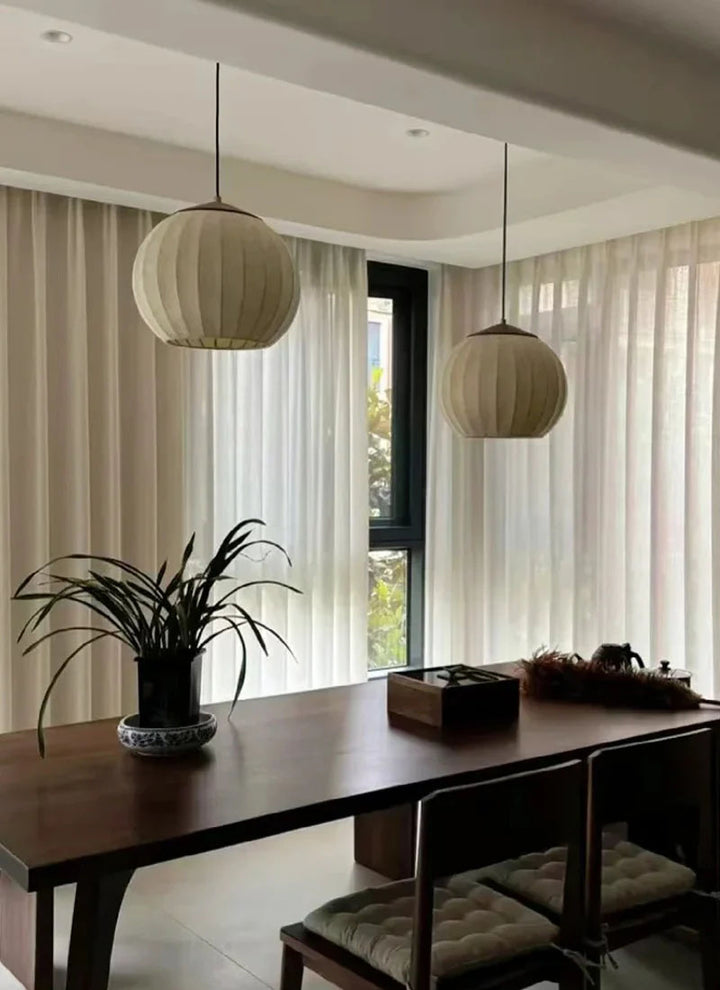 ‌Elegant Linen Sheer Curtain with Light Filtering, Luxurious Drape for Home