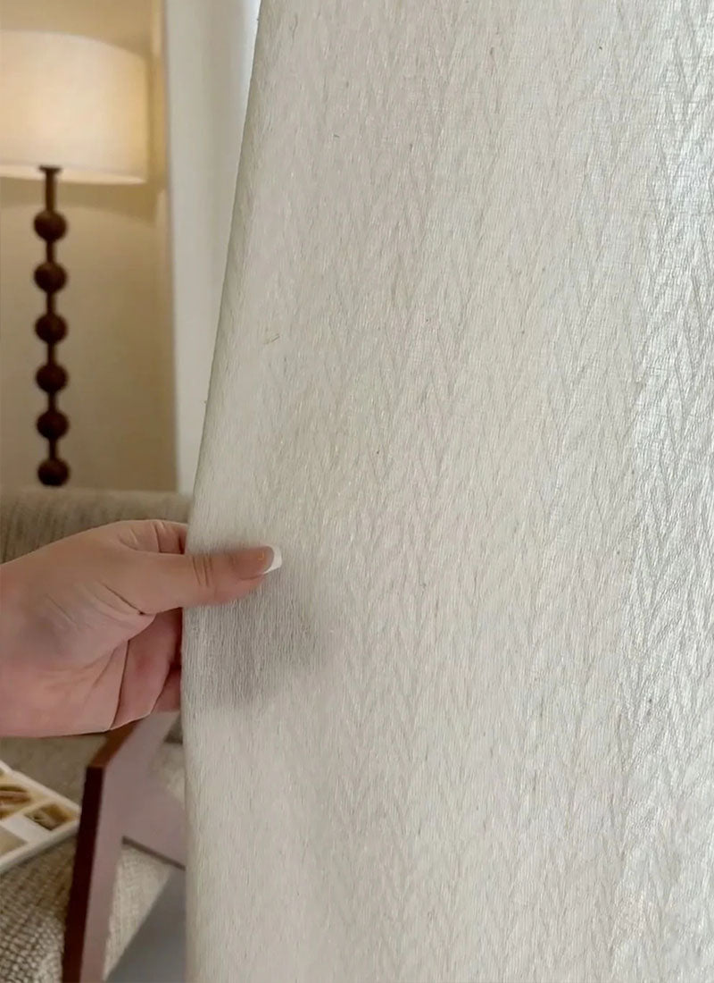 ‌Elegant Linen Sheer Curtain with Light Filtering, Luxurious Drape for Home