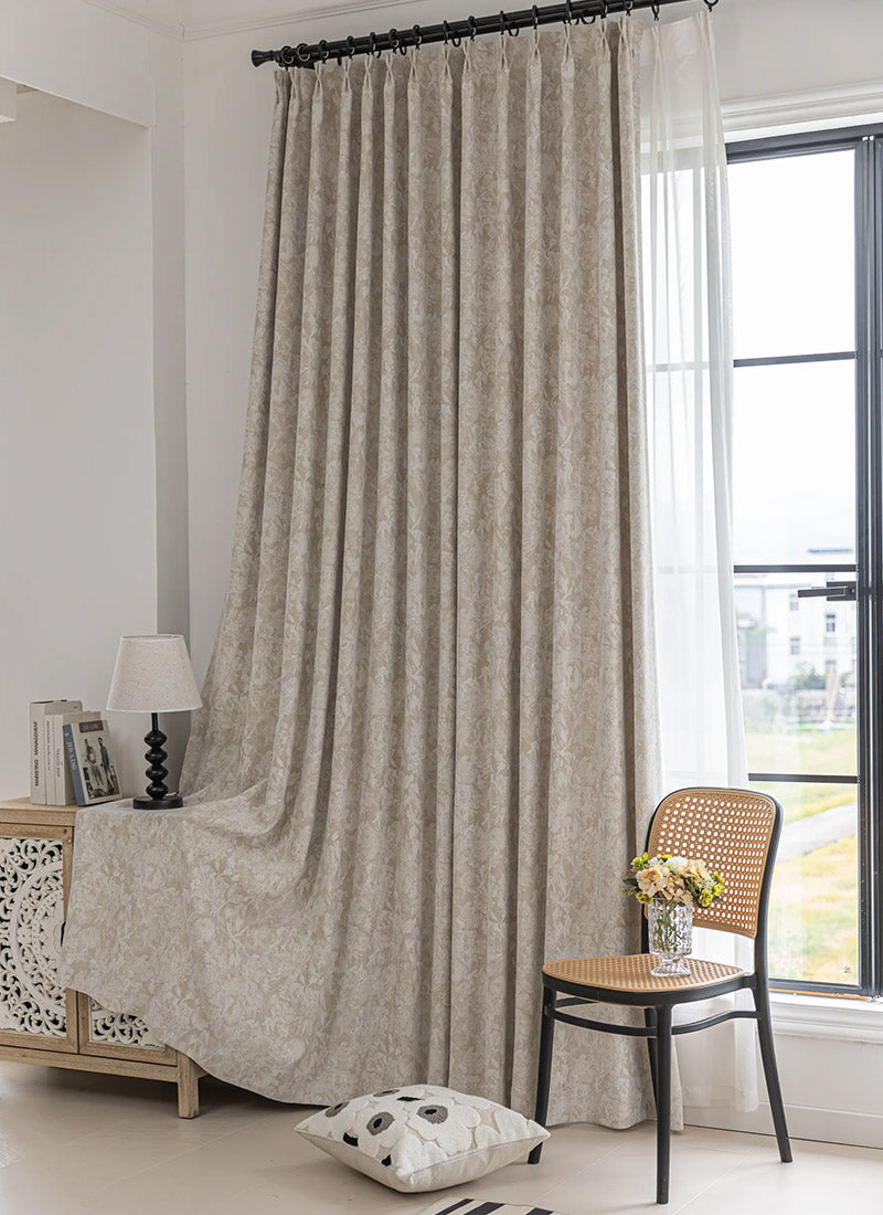 French Vintage Chenille Blackout Curtains