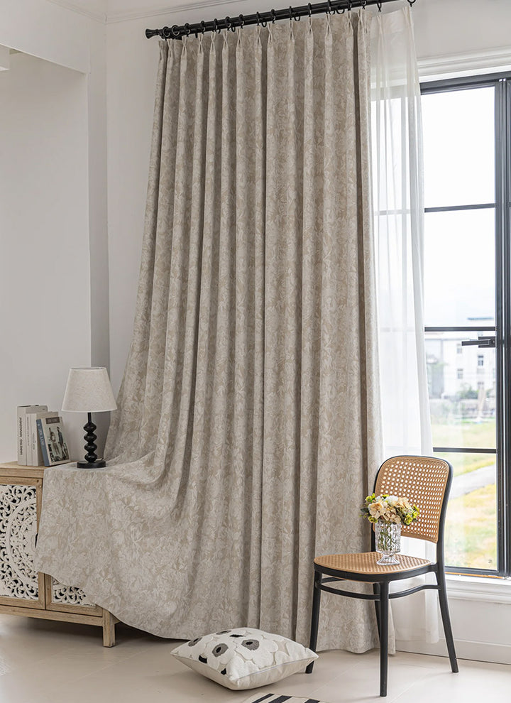 French Vintage Chenille Blackout Curtains